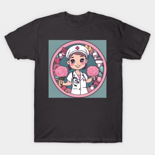 A cute nurse wearing T-Shirt